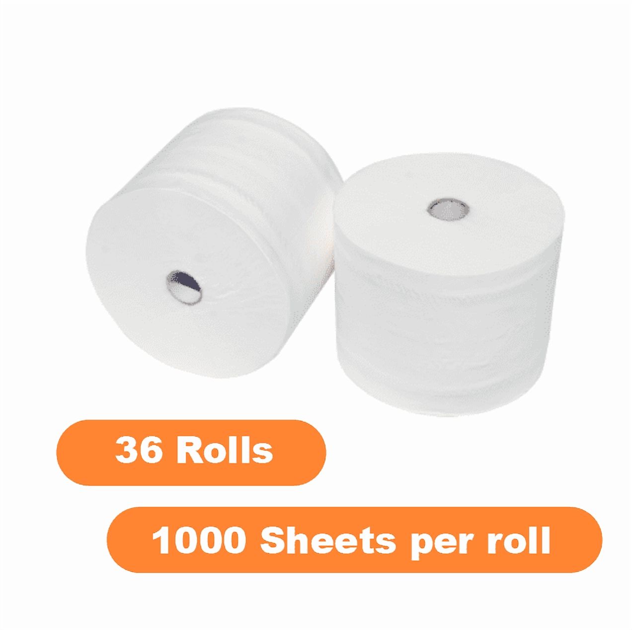 SunnyCare #5675 Two-ply White Coreless Bathroom Tissue 3.85in W x 4.05in L ; 36 Rolls/case