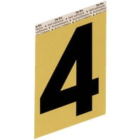 Hy-Ko Self-Adhesive Black Aluminum Number 4 3-1/2 in.