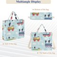 thumbnail image 6 of FORMRS Womens Corduroy Tote Bag Crossbody Shoulder Handbag with Pocket, Colorful Trains, 6 of 7