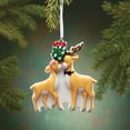 thumbnail image 2 of Kissing Reindeer Couple Ornament, 2 of 3