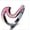 Pink, variant on Womens Heart Ring Gold Plated Ring with Black Opal and White Ocean Wave Design Fashion Jewelry Heart Shaped Ring for