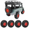 thumbnail image 4 of RC Car Rubber Tire, Relieve Vibration 4PCS Exquisite Rubber Tire  For MN90 91 99 99S 1/12 RC Car Red, 4 of 8