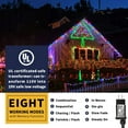 thumbnail image 6 of Zizin 98ft 300 LED Star Christmas Lights 8 Modes for Outdoor Indoor Xmas Party Multicolor String Lights, 6 of 7