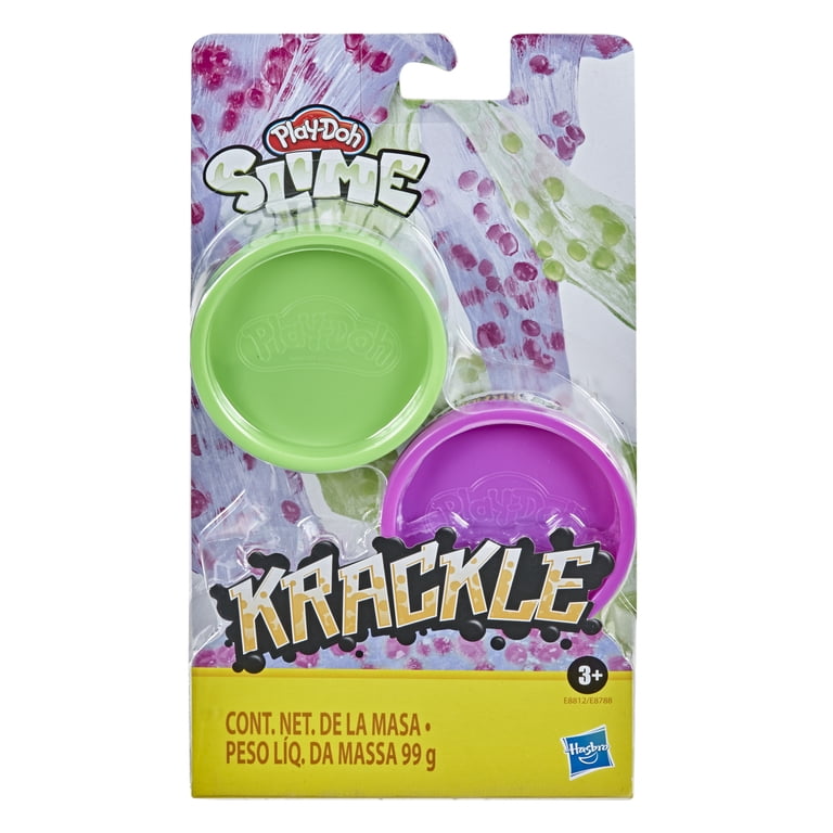 Play-Doh Krackle Slime Purple and Green 2-Pack of Slime