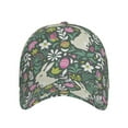 thumbnail image 2 of Kdxio Unisex Retro Bunny Floral Pattern Baseball Cap Unisex Washed Classic Adjustable Hat, 2 of 8
