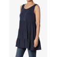 thumbnail image 3 of TheMoogan Women's S~3X Sleeveless Tiered Ruffle Babydoll TUNIC Cute Relaxed Tank Top, 3 of 6