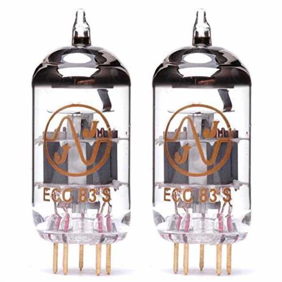 Paire de Tubes à Vide Préampli à Broche Dorée JJ ECC83 / 12AX7