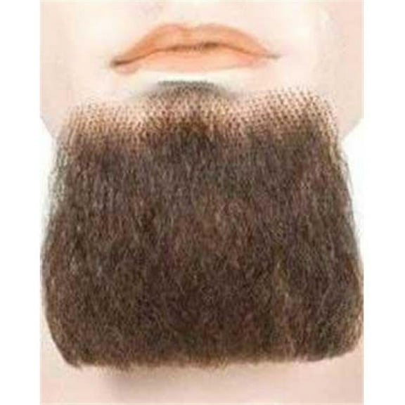 Morris Costumes LW374DBNGY 3-Point Human Hair Beard, No.51 Dark Brown with Grey