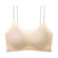 thumbnail image 4 of Women's 3/4 Cup Seamless Ice Silk Bra - Wireless Sling Beauty Vest - Removable Padding - Comfortable Sleep & Daily Wear, 4 of 4