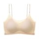 thumbnail image 4 of Gibobby Sujetador de copa 3/4 para mujer, ropa interior sin costuras de seda helada, chaleco de belleza, sujetador inalámbrico, sujetador con correa(Beige,XXL), 4 of 5