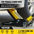 thumbnail image 2 of VEVOR Floor Jack, 1.5 Ton Low Profile Floor Jack, Aluminum and Steel Racing Floor Jack with Dual Pistons Quick Lift Pump, Floor Jack Lifting Range 3-3/20"-14-10/27", 2 of 9