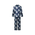 thumbnail image 3 of Family Matching Christmas Pajamas Set Santa Letter Print Holiday Satin Sleepwear Dad Mom Kids PJs, 3 of 10