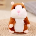 thumbnail image 3 of Hámster que habla felpa Animal muñeca sonido registro repetir juguetes USB marrón claro SM SunniMix Juguetes de hámster parlante, 3 of 8