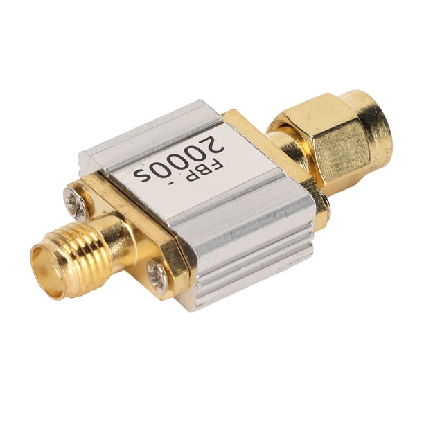 Filtros de Paso Alto Ancho de Banda de 2000 MHz Filtro de Paso de Banda de 50 Ohmios Filtro de Paso de Banda SAW Coaxial de RF Chapado en Oro de 24 K para Receptores de RF de 2