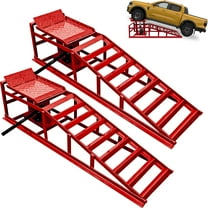 EVGTTI Hydraulic Car Ramps 2 Pcs 11000lbs Car Lift Maintenance Ramp with Support Jack Automotive Hydraulic Lift Repair Frame Lift, Height Hydraulic Vehicle Ramp