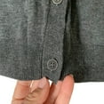 thumbnail image 3 of Nicole Miller Ladies Metallic Yarn Cardigan (Large, Charcoal), 3 of 3