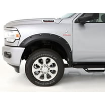 Bushwacker by RealTruck Pocket/Rivet Style Front Fender Flares | 2-Piece Set, Black, Smooth Finish | 50065-02 | Compatible with 2019-2022 Ram 2500/3500, (Excludes Dually)