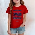 thumbnail image 2 of GEWSEY Kids 250 Anniversary USA Shirts 250 Year American Flag Tshirt Boys and Girls Happy 250th Tee 4th of July Tops 9-10 Years Red, 2 of 5