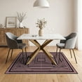 thumbnail image 3 of ODIKA Abstract Stripe With Interlocking Square Accents Geometric Minimalist Refined for Dining Room, Under Table, Home Office, Non-Slip Chair-Friendly, 3 of 7