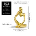 thumbnail image 3 of Accent Collection Petite Statue Thinker, Sculpture Abstraite, Décoration de Salon 9 Pouces, 3 of 6
