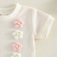 thumbnail image 7 of TOWED22 Toddler Girl 2 Piece Clothes Sets Round Neck Top Tshirt + Loose Shorts Sweet Summer Clothing Outfits for Infant Baby(Beige,6-12 M), 7 of 7