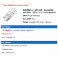 thumbnail image 2 of Side Marker Light Bulb - Compatible with 2009 - 2014, 2018 - 2020 Audi Q5 2010 2011 2012 2013 2019, 2 of 2