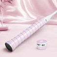 thumbnail image 1 of High Quality Badminton Overgrip Badminton Racket Non-slip Sweat-absorbent Cushioning Grip Tape For Badminton Squash Pink, 1 of 6