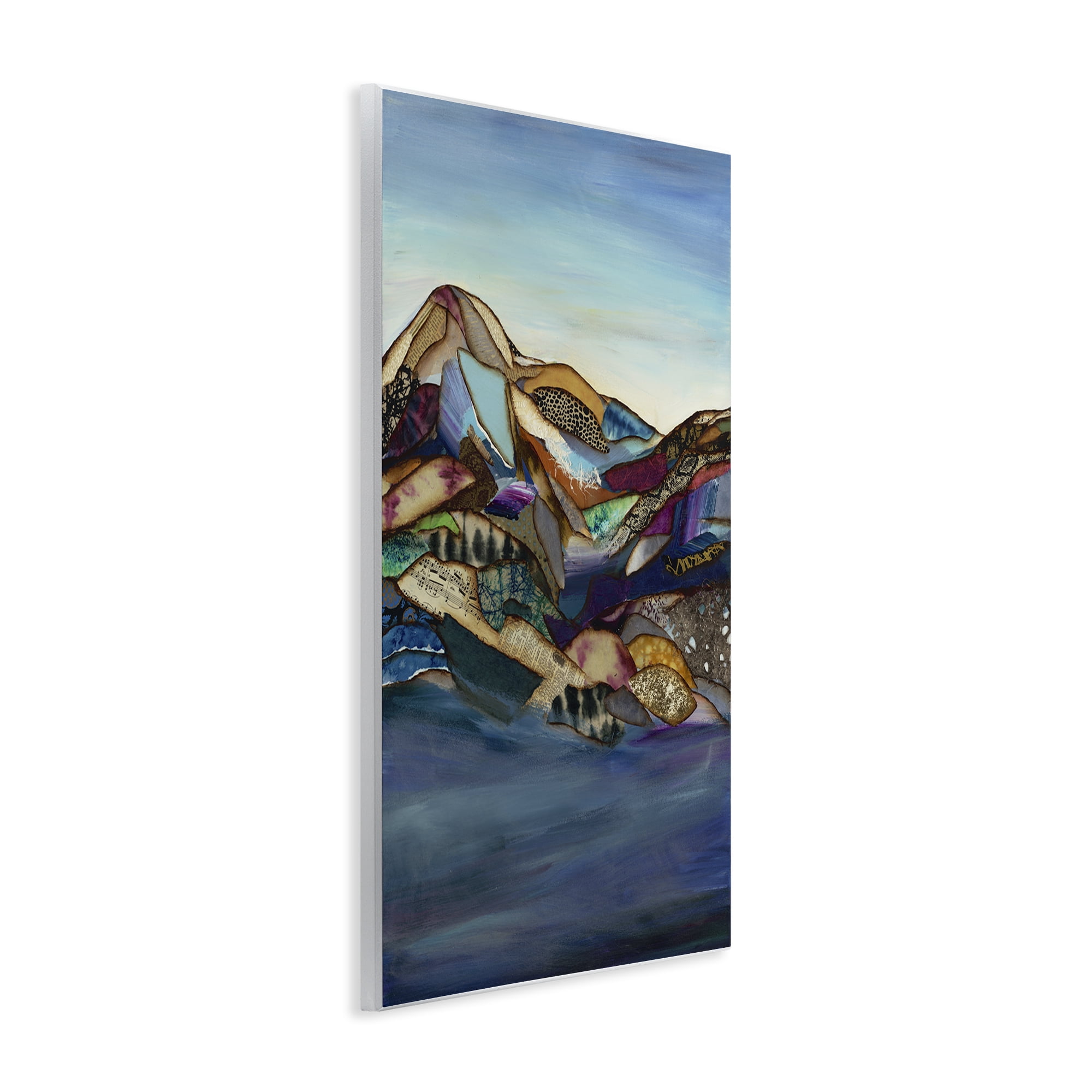 Stupell Industries Patchwork Collaged Mountains Wall Plaque Art, design by Van Horne-Borcherding