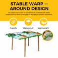 thumbnail image 4 of St. Patrick's Day Table Cloths for 4 Foot Rectangle Tables, Lucky Gnomes Shamrock Leaves Flower Rainbow Patio Waterproof Elastic Fitted Tablecloths, Washable Rectangular Table Cover for Camping, 4 of 8