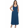 thumbnail image 3 of Plus Size Scoop Neck Pocket Tank Maxi Dress, 3 of 8