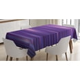 thumbnail image 1 of Ambesonne Purple Tablecloth Rectangular Table Cover, Stripe Horizontal Lines, 60"x84", Magenta Purple and White, 1 of 3