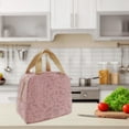 thumbnail image 3 of Unique Bargains 1 Pc Portable Insulated Lunch Bag for Work 9.06"x5.51"x7.87" Pink, 3 of 5