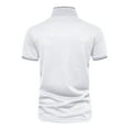 thumbnail image 3 of Mens Fashion Casual Solid Color Cotton V Neck Button Short Sleeve T Shirt Top, 3 of 3