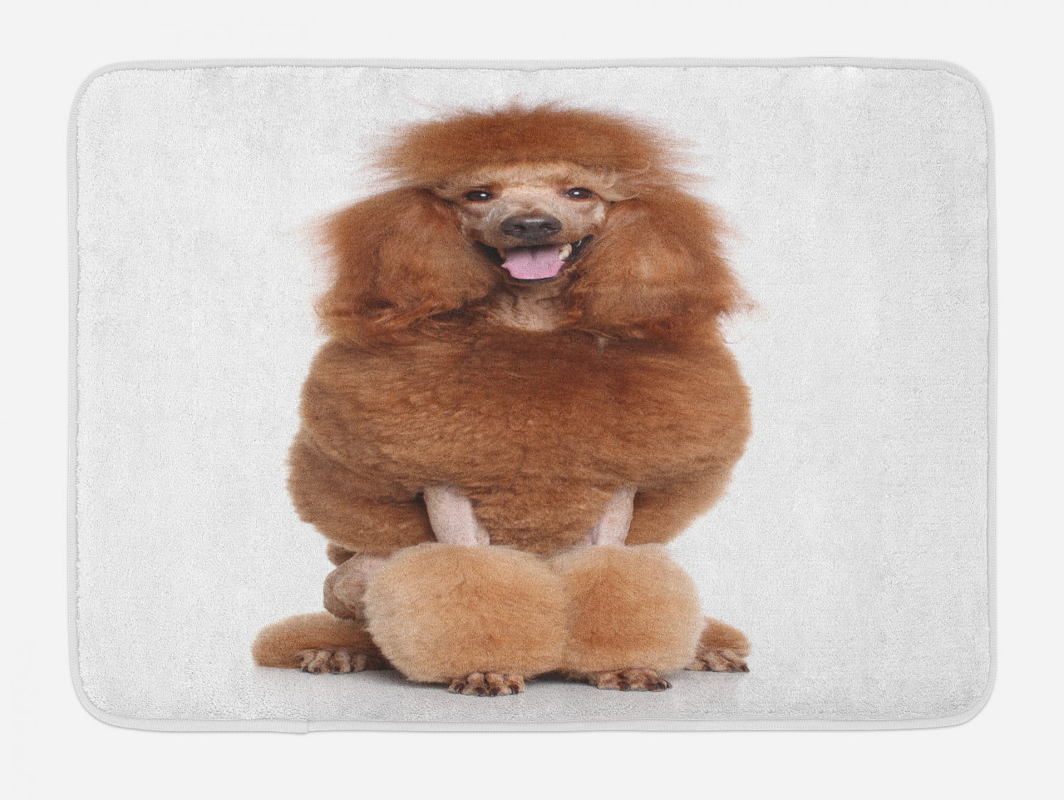 Poodle Dog Bath Mat Anti-Slip Pet Personalized Bathroom Rug Mat Gift NWT