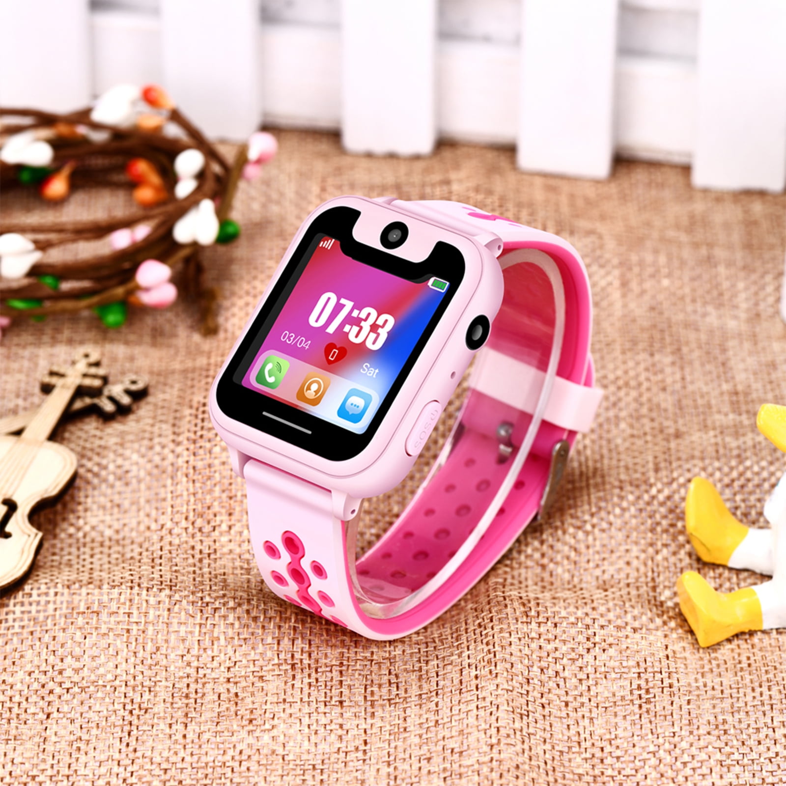6588 Kids Smart Phone Watch 2G Network Smart Watch for Kids with Camera Alarm Clock and SOS Calling Waterproof Children s Smartwatch for Girls and Boys Walmart
