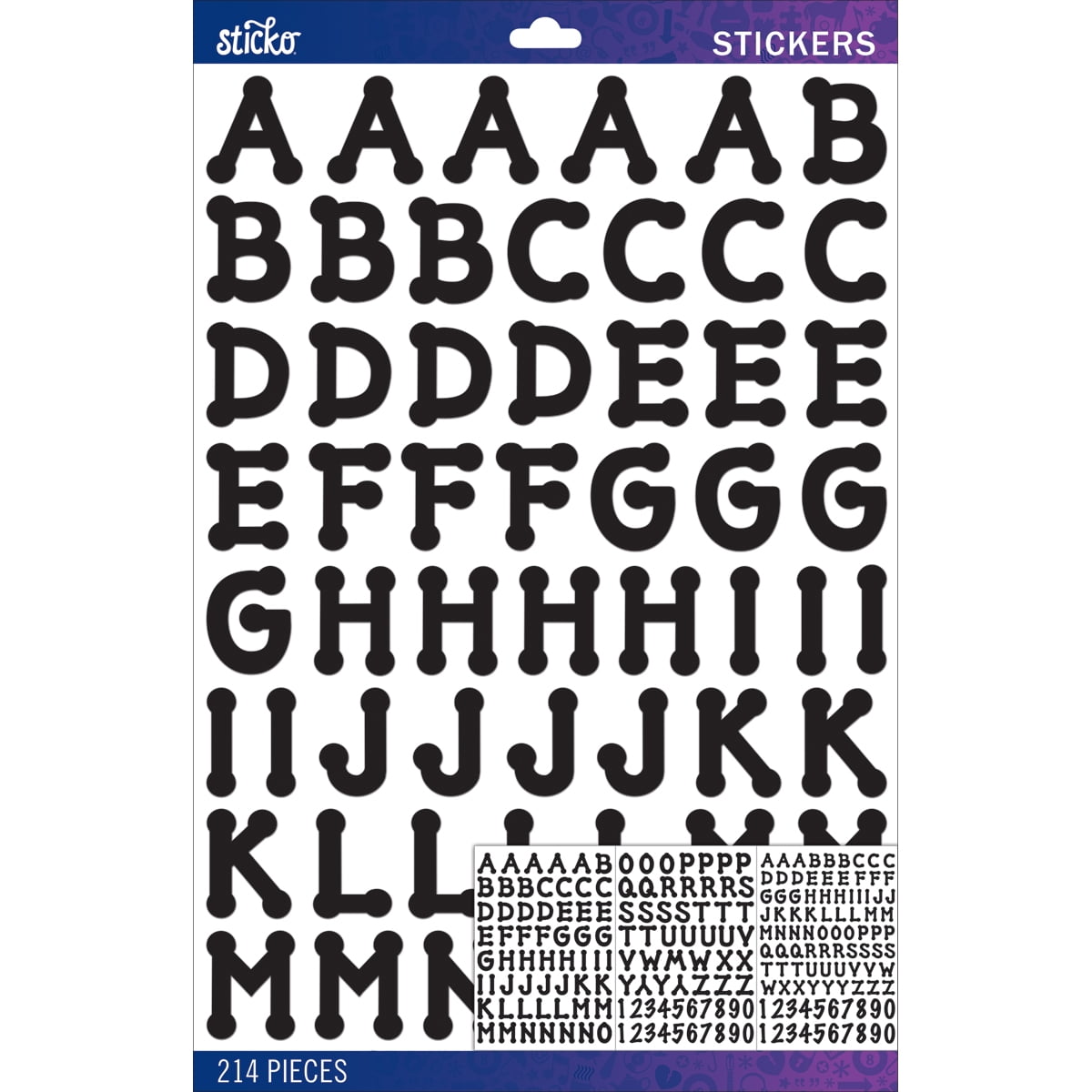 Sticko Alphabet StickersBlack Dot Large