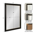thumbnail image 5 of Kate and Laurel Parodi Traditional Framed Beaded Rectangle Bathroom Vanity Mirror, 28 x 40, Black, Rectangular Beveled Large Bathroom Mirror for Over Sink or for Use as Entryway or Living Room Decor, 5 of 8
