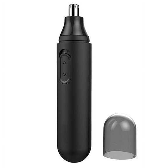 Nose and Ear Hair Trimmer, Professional Painless Nose Hair Remover for Men and Women, Waterproof Stainless Steel Head, Dual Edge Blades, Mute Motor, Cleaning Brush