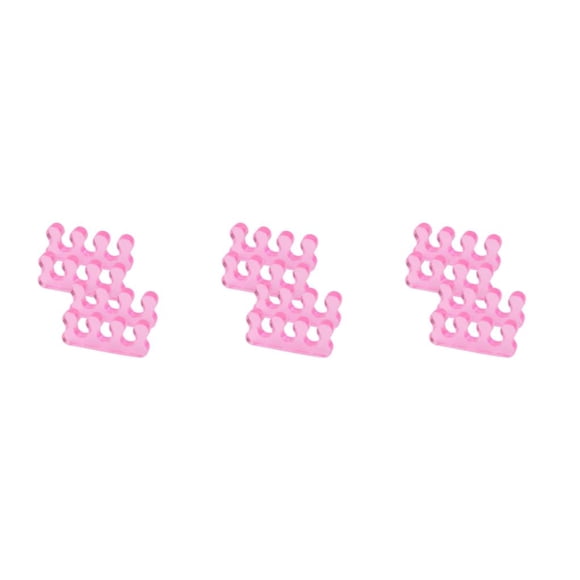 Soidarity 2 pares de separadores de dedos del pie espaciador suministros de pedicura superficie lisa multicolor exquisita operación Simple rosa Type1 NO1