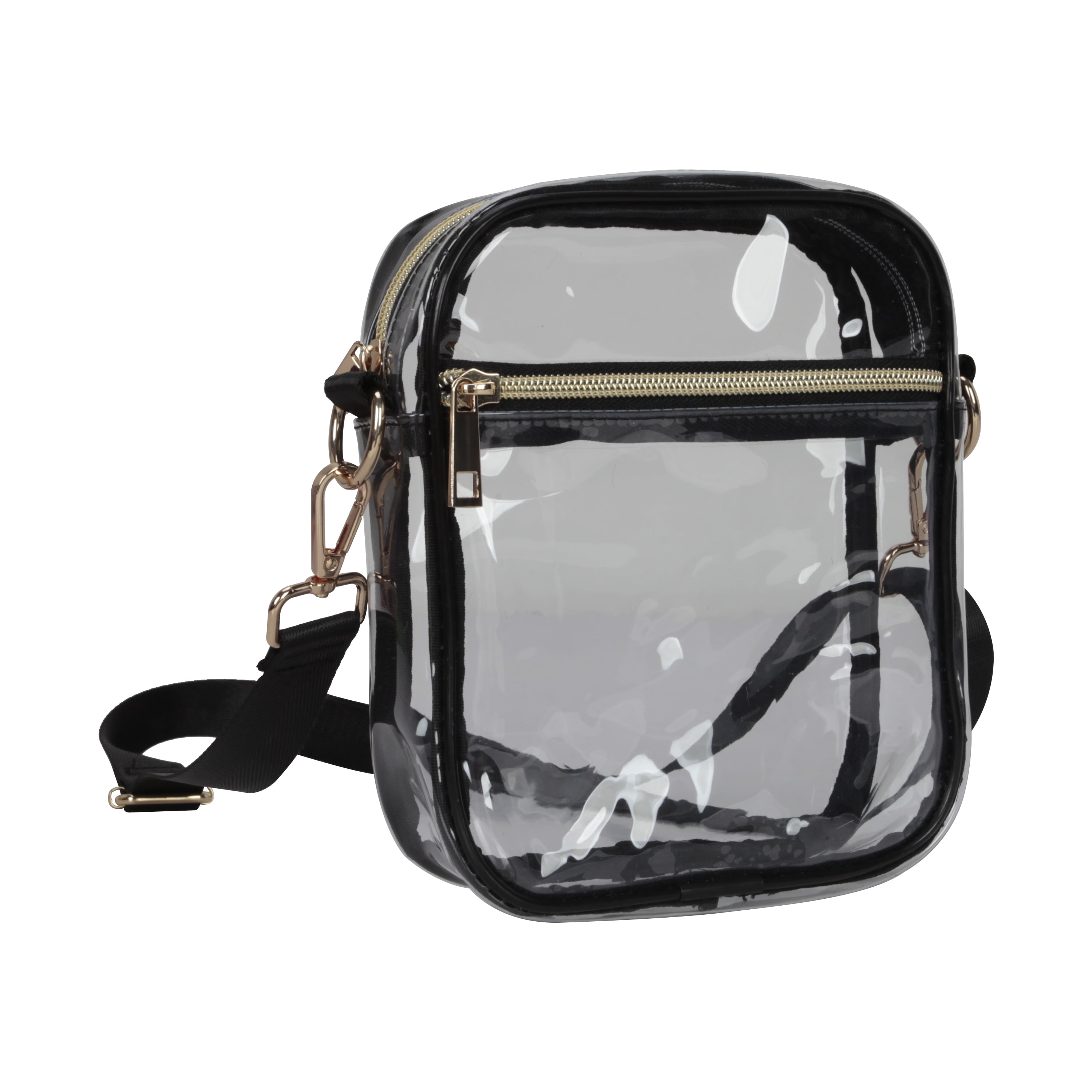 Hello Hobby Cell Phone Handbag, Customizable Transparent Purse for Stadiums, Concerts, and Everyday Use, Black