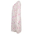 thumbnail image 5 of Elgant Emily Women's 100% Polyester Fleece Zipper Front Duster Robe-Pink Floral-3X, 5 of 6