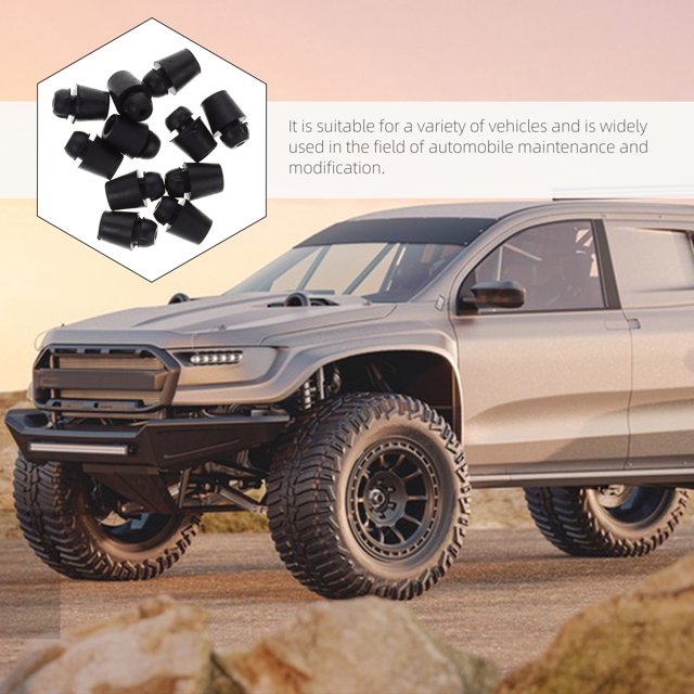 unbranded 10Ud Protectores De Puerta Auto Con Goma Resistente Para Amortiguar Golpes Y Evitar Daños Negro