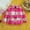 Hot Pink, variant on Lilgiuy Baby Boys Girls Flannel Plaid Shirt Long Sleeve Lapel Collar Button Down Tops Coat Jacket Outfits Fall Winter Clothes with Pockets for Family Gathering