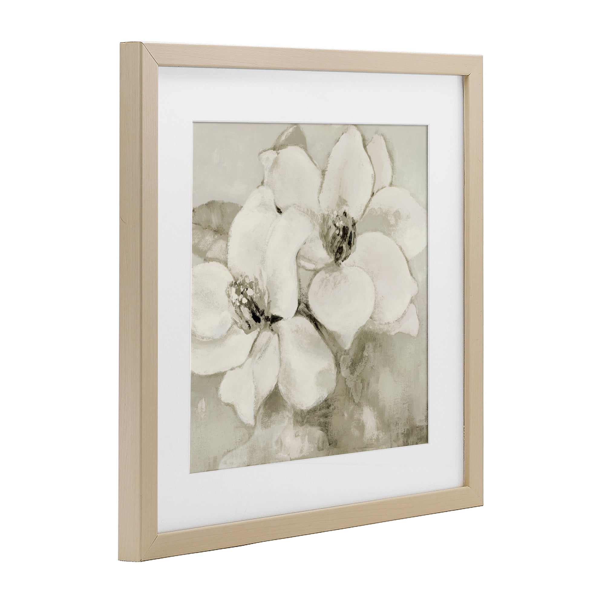 Stupell Industries Subtle Beige Magnolias Birch Framed Print Under Glass, design by Lanie Loreth