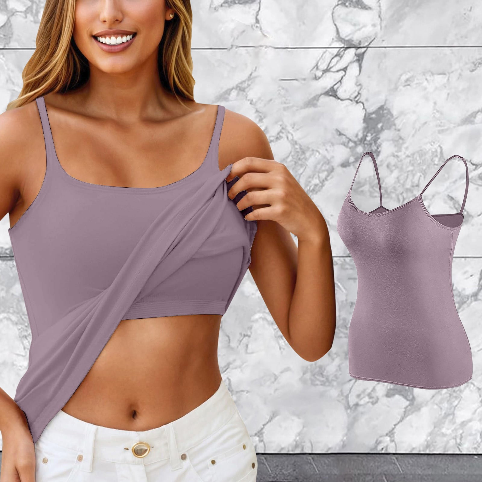 2025 Débardeur à Bretelles pour Femmes Yoga Active Top Ajusté 3TG