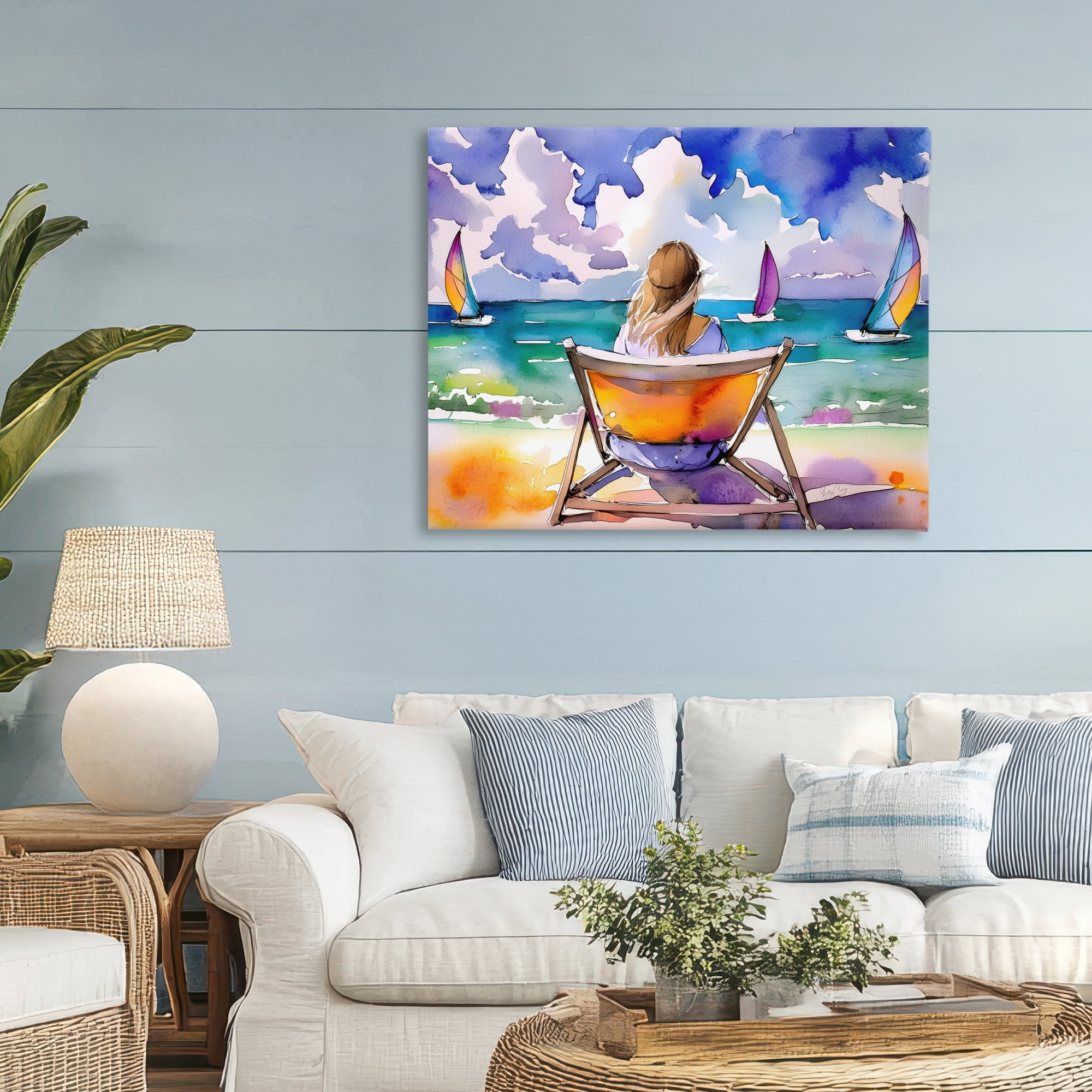 Stupell Industries Front Row to Paradise Canvas Wall Art, design by Shelly Craig