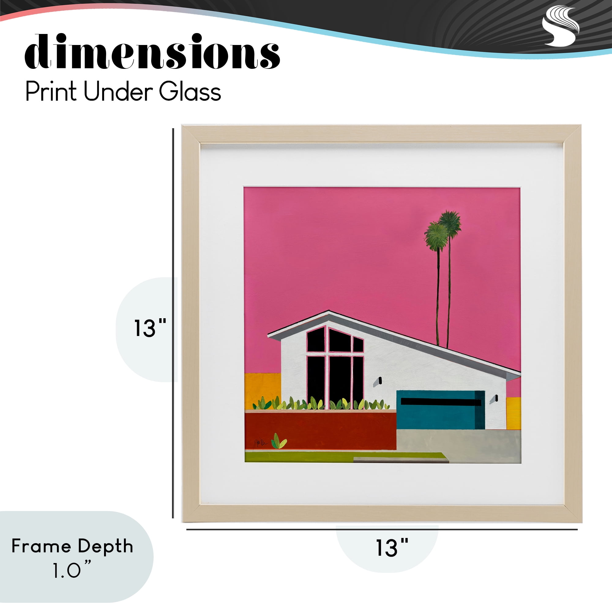 Stupell Industries Pink Sunkissed Suburbia Birch Framed Print Under Glass, design by Jan Weiss