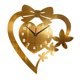 thumbnail image 4 of Elegante y silencioso reloj de pared en forma de corazón fabricado en acrílico, ideal para el salón. Oro, 4 of 9
