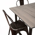 thumbnail image 3 of CASA FERRO Mesa de comedor moderno para 4 personas, patas de acero, superficie de MDF tipo nogal - Acero Negro, MDF color Nogal. (SIN SILLAS) CASA FERRO Industrial, 3 of 6