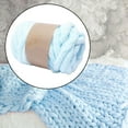 thumbnail image 6 of Yunhgft Chunky Wool Yarn Crocheting Jumbo Tubular Yarn for Macrame Throw Bed Fence light light blue, 6 of 9